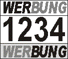 Tyvek-Startnummer mit Werbung, schwarz/weiss u. Graustufen, 21cm x 24cm